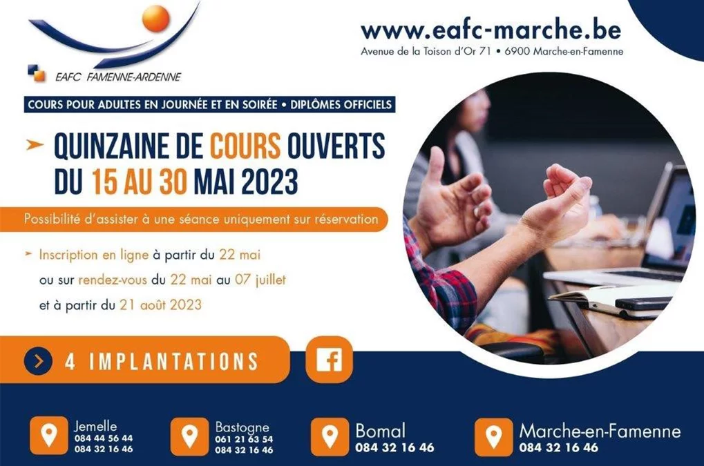 You are currently viewing Quinzaine des COURS OUVERTS du 15 au 30 mai 2023